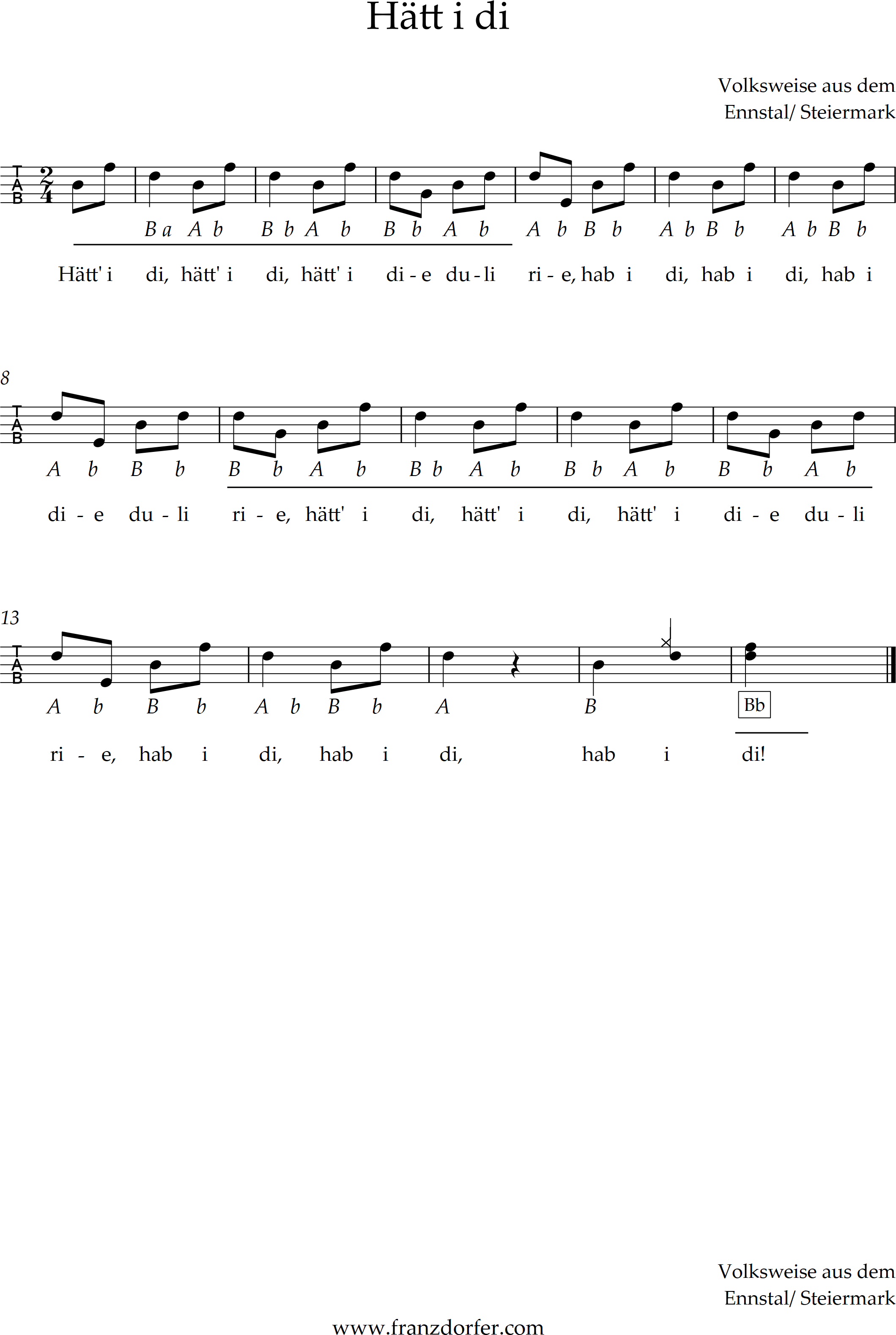Griffschrift - Hätt i di